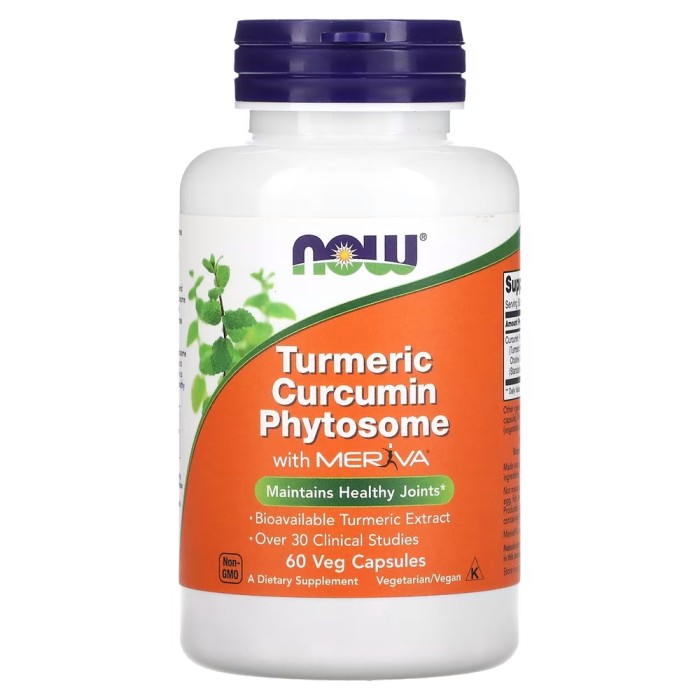 Натуральна добавка NOW Curcumin Phytosome, 60 вегакапсул