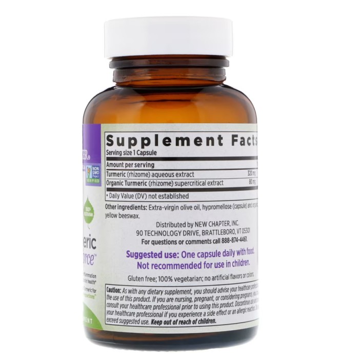 Натуральна добавка New Chapter Turmeric Force, 30 вегакапсул