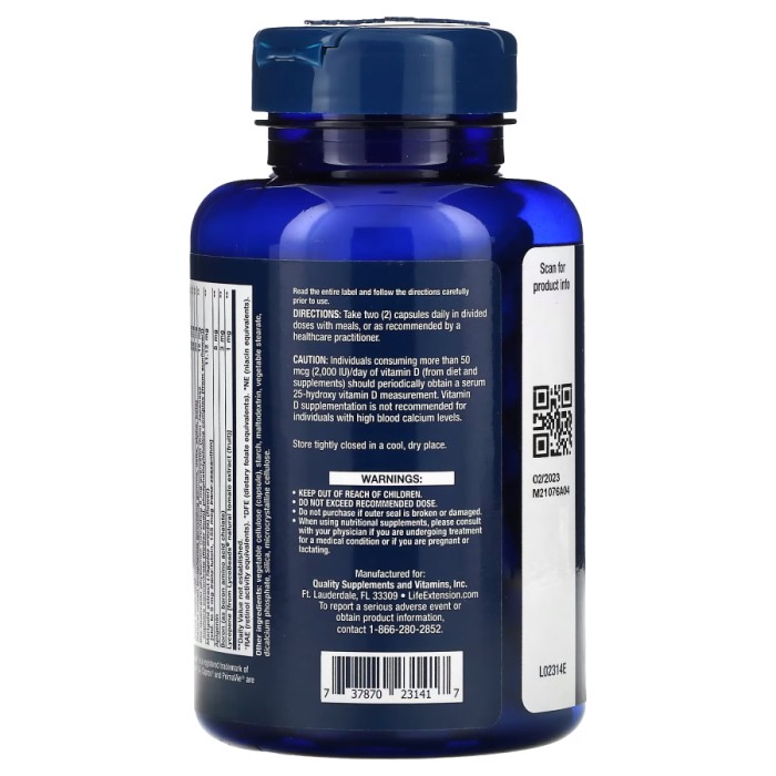 Вітаміни та мінерали Life Extension Two-Per-Day, 120 капсул