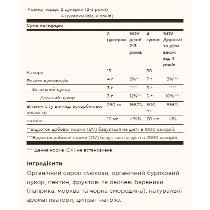 Вітамін С для дітей U-Cubes™ - 90 жувальних цукерок