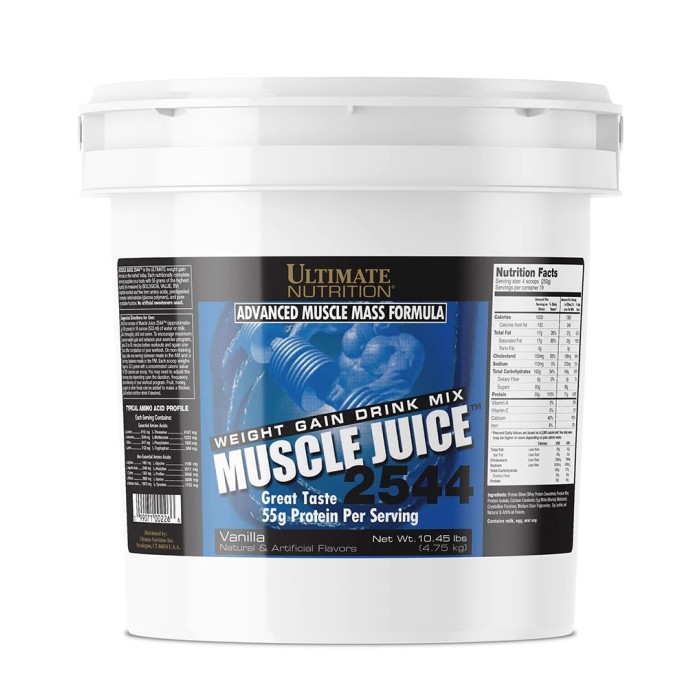 Гейнер Ultimate Muscle Juice 2544, 4.75 кг Ваніль