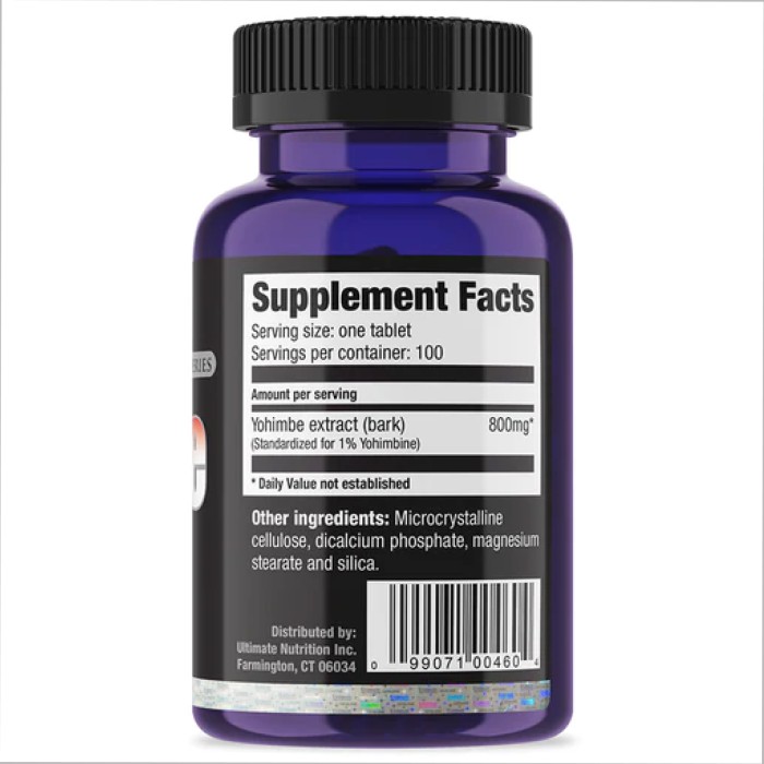 Екстракт кори йохімбе 800 мг - 100 таблеток
