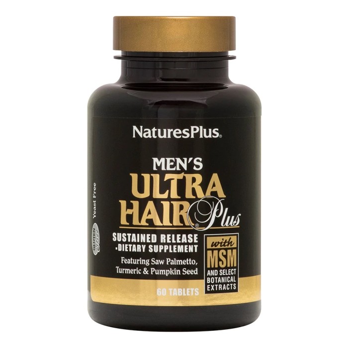 Вітаміни та мінерали Natures Plus Ultra Hair Men's, 60 таблеток