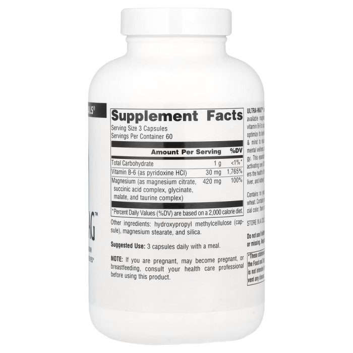 Витамины и минералы Source Naturals Ultra-Mag, 180 вегакапсул