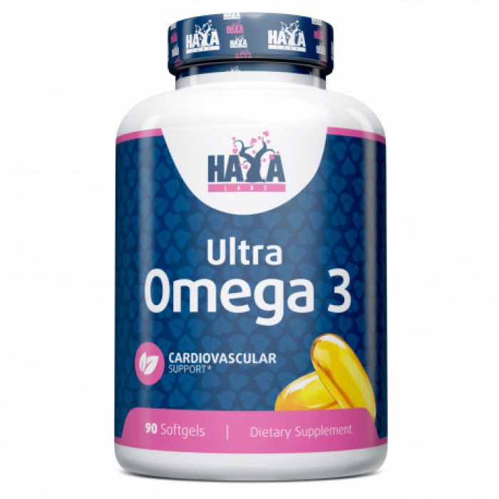 Жирні кислоти Haya Labs Ultra Omega 3, 90 капсул