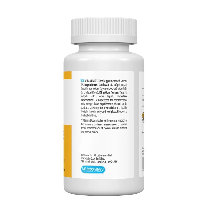 Витамины и минералы VPLab UltraVit Vitamin D 2000 IU, 180 капсул