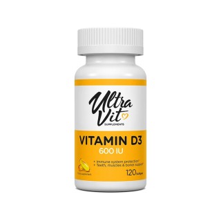 Вітаміни та мінерали VPLab UltraVit Vitamin D 600 IU, 120 капсул
