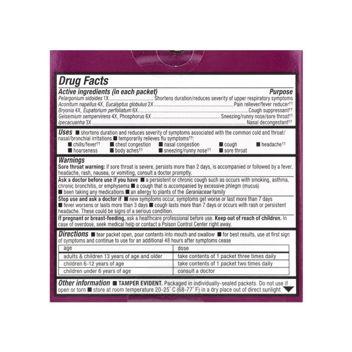 Umcka Cold & Flu Berry Fastactv - 10x.912 г