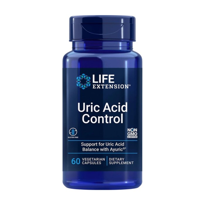 Натуральна добавка Life Extension Uric Acid Control, 60 вегакапсул