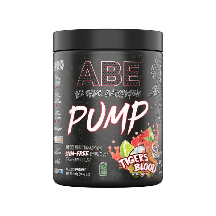 Передтренувальний комплекс Applied Nutrition ABE Pump Stim-Free, 500 грам Tigers Blood