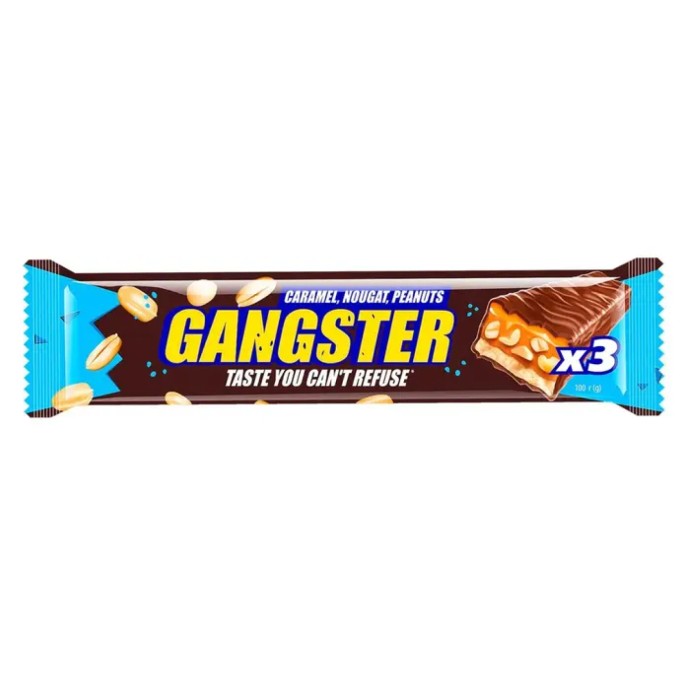 Gangster Grisp X3-MAX - 100г Карамель-Грисп-Арахіс (Поштучно)