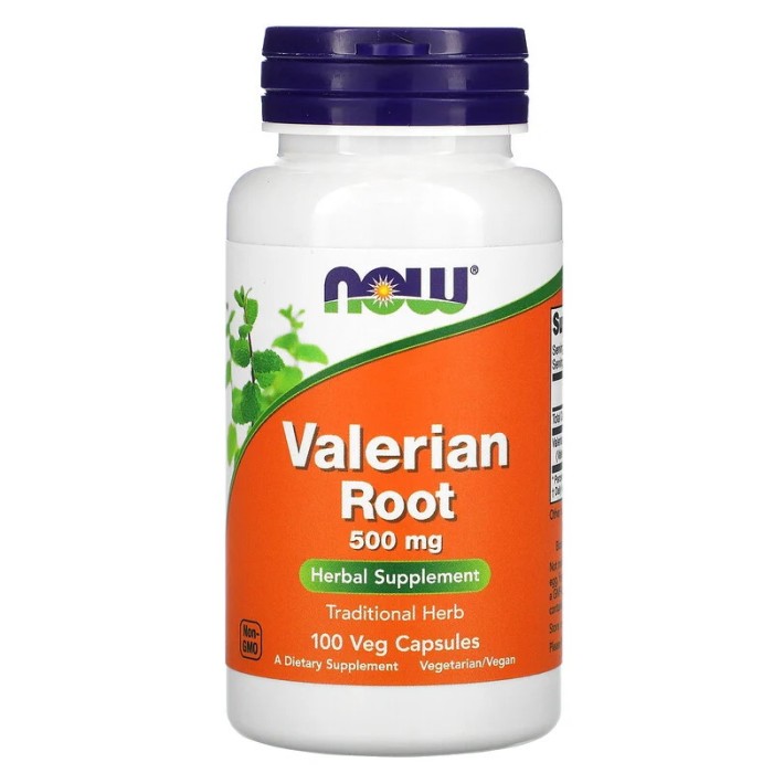 Естественная добавка NOW Valerian Root 500 mg, 100 вегакапсул.