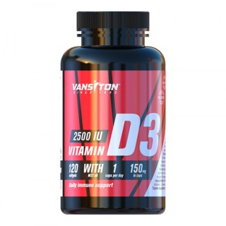 Вітаміни та мінерали Vansiton Vitamin D3, 120 капсул