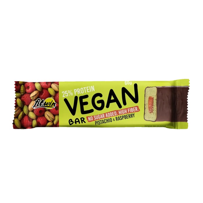 Vegan Bar - 12x60g Pistachio & Raspberry