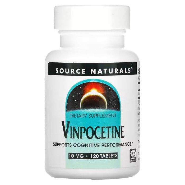 Натуральна добавка Source Naturals Vinpocetine 10 mg, 120 таблеток