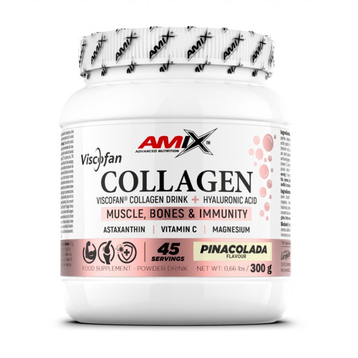 Препарат для суглобів і зв'язок Amix Nutrition Collagen Viscofan, 300 грам Пінья колода