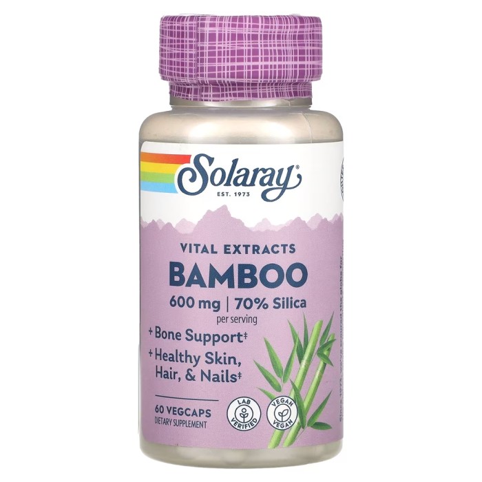 Натуральна добавка Solaray Bamboo Stem Extract 300 mg, 60 вегакапсул