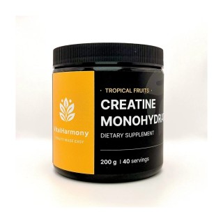 Креатин VitalHarmony Creatine Monohydrate, 200 грам Тропічні фрукти