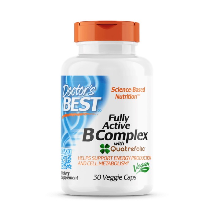 Витамины и минералы Doctor's Best Fully Active B Complex, 30 вегакапсул