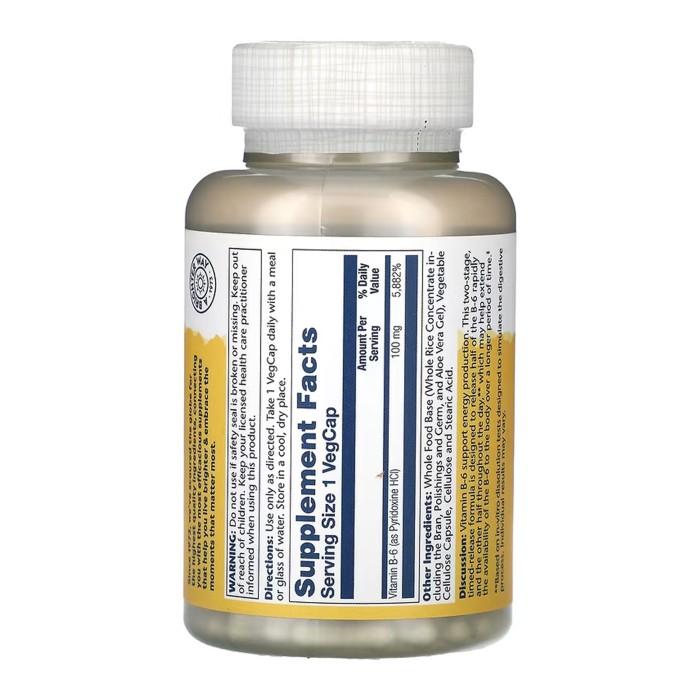 Vitamin B-6 100mg - 120 vcaps