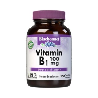 Вітаміни та мінерали Bluebonnet Vitamin B1 100 mg, 100 вегакапсул