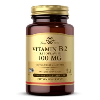 Витамины и минералы Solgar Vitamin B2 100 mg, 100 вегакапсул