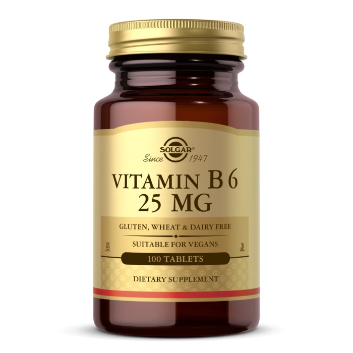 Вітаміни та мінерали Solgar Vitamin B6 25 mg, 100 таблеток