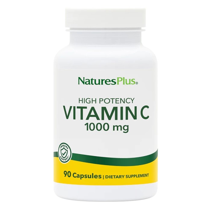 Вітаміни та мінерали Natures Plus Vitamin C 1000 mg, 90 вегакапсул