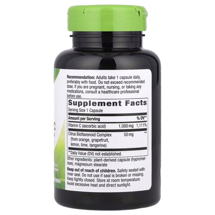 Вітаміни та мінерали Nature's Way Vitamin C with Bioflavonoids Extra Strength, 100 капсул