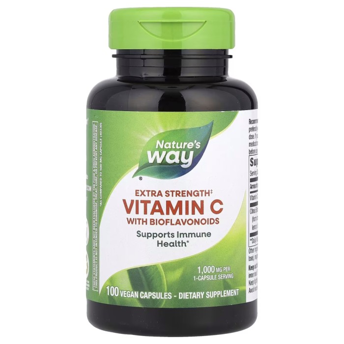 Вітаміни та мінерали Nature's Way Vitamin C with Bioflavonoids Extra Strength, 100 капсул