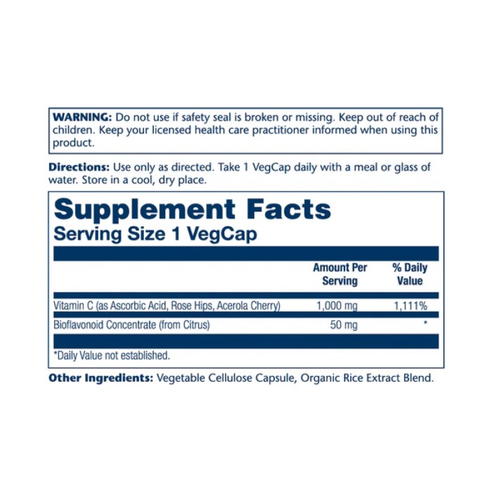 Витамин С с шиповником, ацеролой и биофлавоноидами 1000 мг - 100 растительных капсул