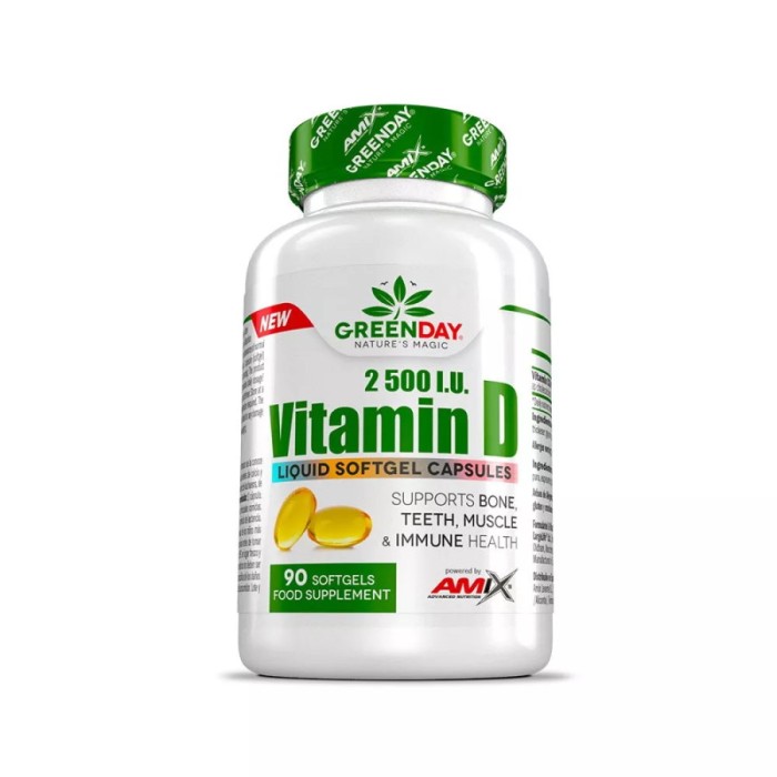 Витамины и минералы Amix Nutrition GreenDay Vitamin D3 2500 IU, 90 капсул