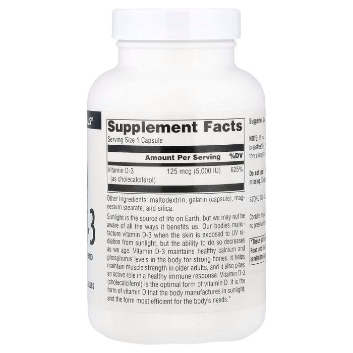 Вітаміни та мінерали Source Naturals Vitamin D3 5000 IU, 240 капсул