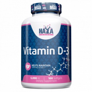 Витамины и минералы Haya Labs Vitamin D3 5000 IU, 100 капсул