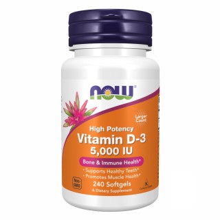 Vitamin D-3 5000 IU - 240 softgels (Пошкоджена етикетка)
