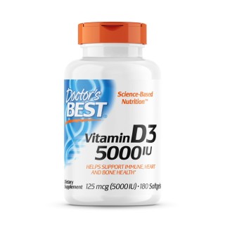 Вітаміни та мінерали Doctor's Best Vitamin D3 5000 IU, 360 капсул