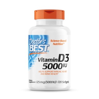 Вітаміни та мінерали Doctor's Best Vitamin D3 5000 IU, 720 капсул