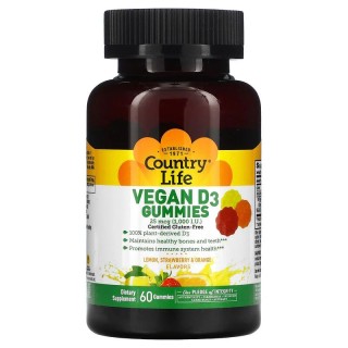 Витамины и минералы Country Life Vitamin D3 1000 IU, 60 желейок