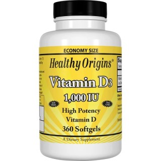 Вітаміни та мінерали Healthy Origins Vitamin D3 1000 IU, 360 капсул