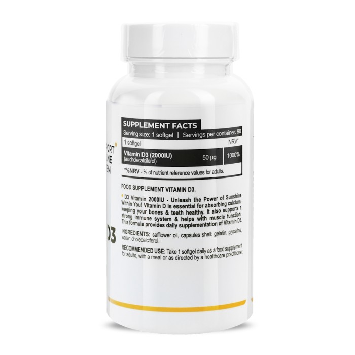 Вітаміни та мінерали Progress Nutrition Vitamin D3 2000 IU, 90 капсул