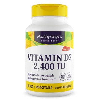 Вітаміни та мінерали Healthy Origins Vitamin D3 2400 IU, 120 капсул