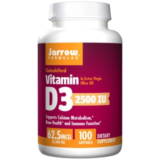 Вітаміни та мінерали Jarrow Formulas Vitamin D3 2500 IU, 100 капсул