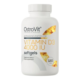 Вітаміни та мінерали OstroVit Vitamin D3 4000 IU, 120 капсул