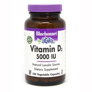 Вітаміни та мінерали Bluebonnet Nutrition Vitamin D3 5000IU, 120 вегакапсул
