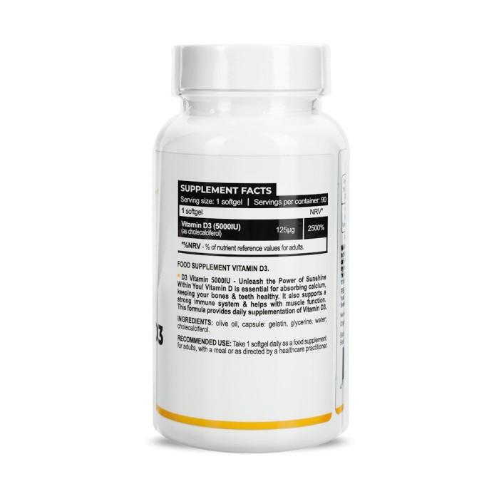 Вітаміни та мінерали Progress Nutrition Vitamin D3 5000 IU, 90 капсул