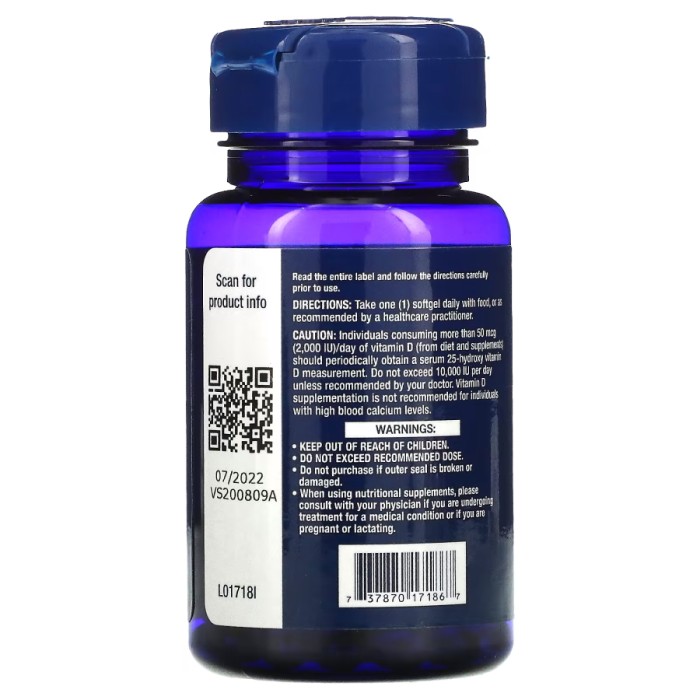 Вітаміни та мінерали Life Extension Vitamin D3 7000 IU, 60 капсул