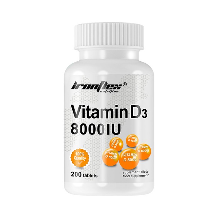 Витамины и минералы IronFlex Vitamin D3 8000, 200 таблеток