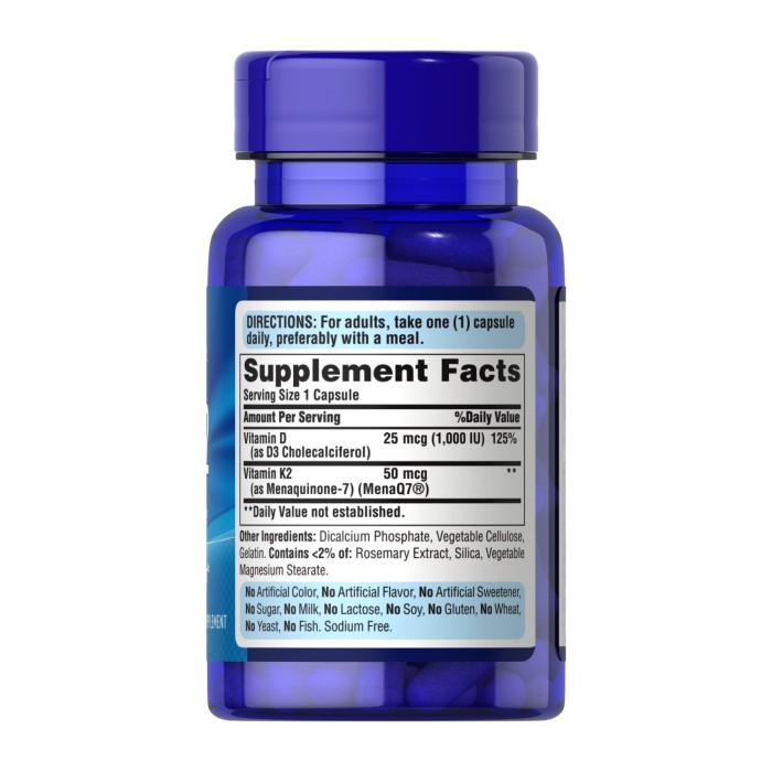 Витамины D3 и K2 - 60 капсул