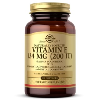 Вітаміни та мінерали Solgar Vitamin E 134 mg (200 IU) Mixed Tocopherols, 100 капсул