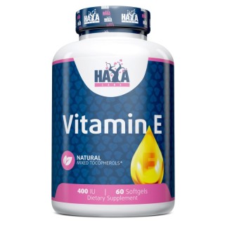 Вітаміни та мінерали Haya Labs Vitamin E 400 IU Mixed Tocopherols, 60 капсул